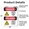 Signmission Formaldehyde Irritant Hazard Bilingual Danger Sign, Vinyl Decal, 10in W x 14in L, 2PK OS-2PACK-DS-D-1014-VS-1266 - alternate 4